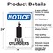 Signmission Full Cylinders OSHA Notice Sign, Aluminum, 18in W x 24in L, 2PK OS-2PACK-NS-A-1824-V-12961 - alternate 2